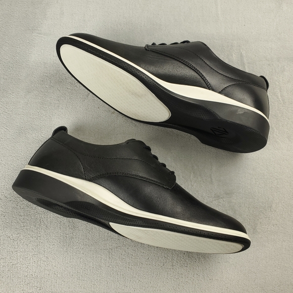 Amberjack The Original Oxford Leather Shoes Mens 7 Onyx Black Casual Dress - Picture 4 of 14